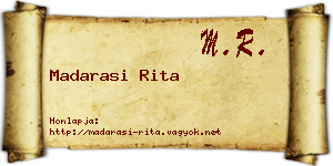 Madarasi Rita névjegykártya